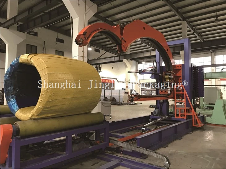 Wide-width Aluminum/Steel Coil Wrapper Packing Machine